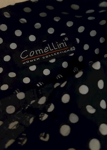 puantiye desenli siyah korse bluz - Görsel 2