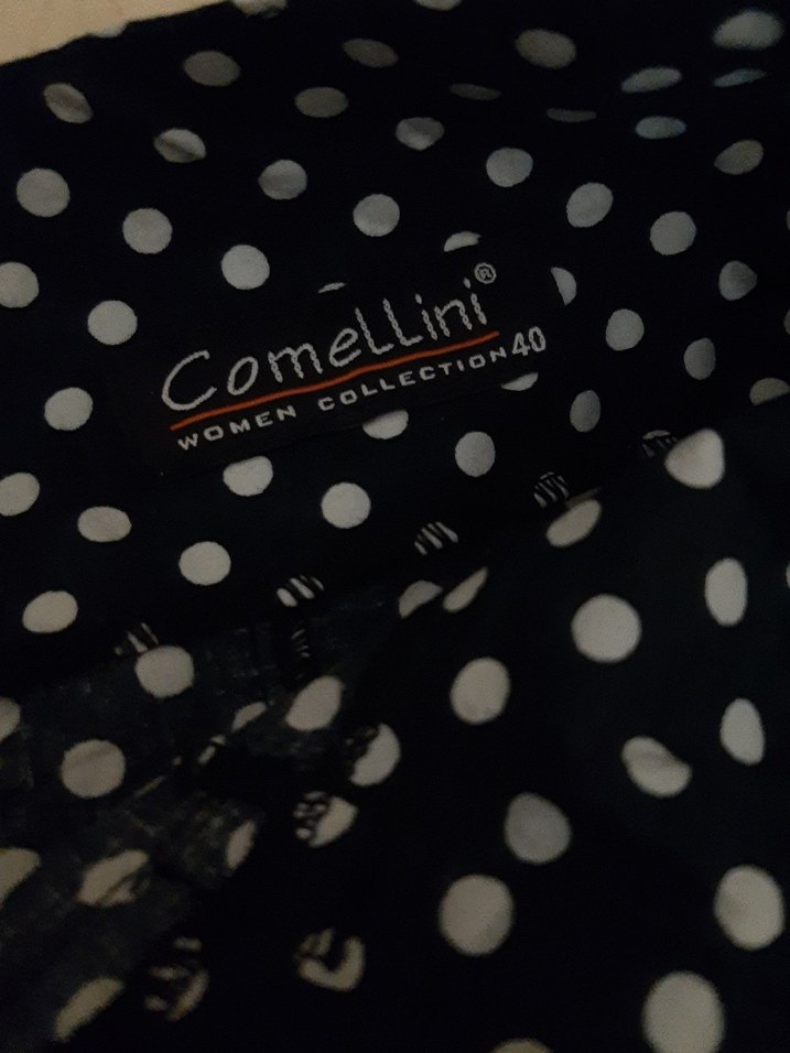 puantiye desenli siyah korse bluz - Görsel 2