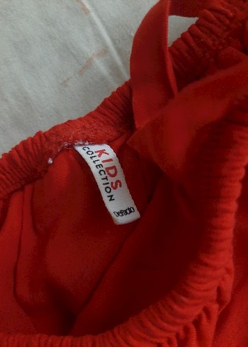 kırmızı fırfırlı askılı mini bluz - Görsel 2