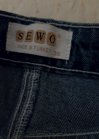 koyu mavi denim midi kot etek - Görsel 2