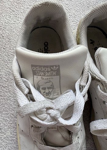 Beyaz Adidas Stan Smith Spor Ayakkabı - Görsel 2