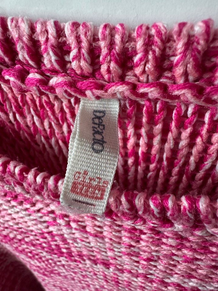 Pembe Örgü Salaş Kadın Kazak - Görsel 2