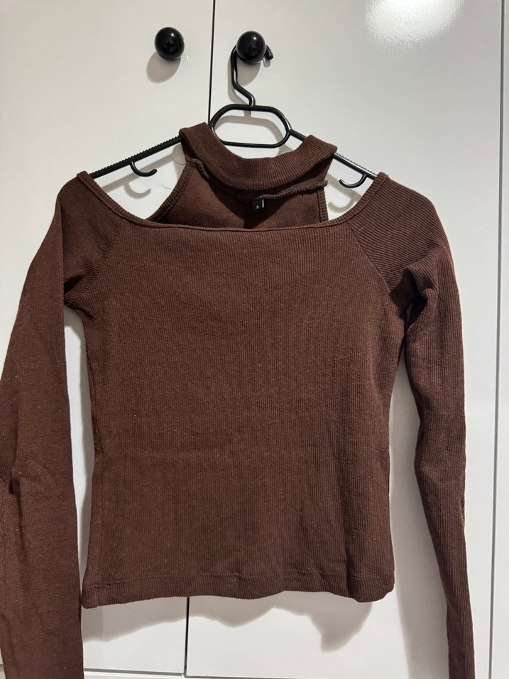 Koyu Kahverengi Kadın Bluz - Görsel 2