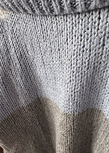 Gri Örgü Boğazlı Kadın Kazak - Görsel 2