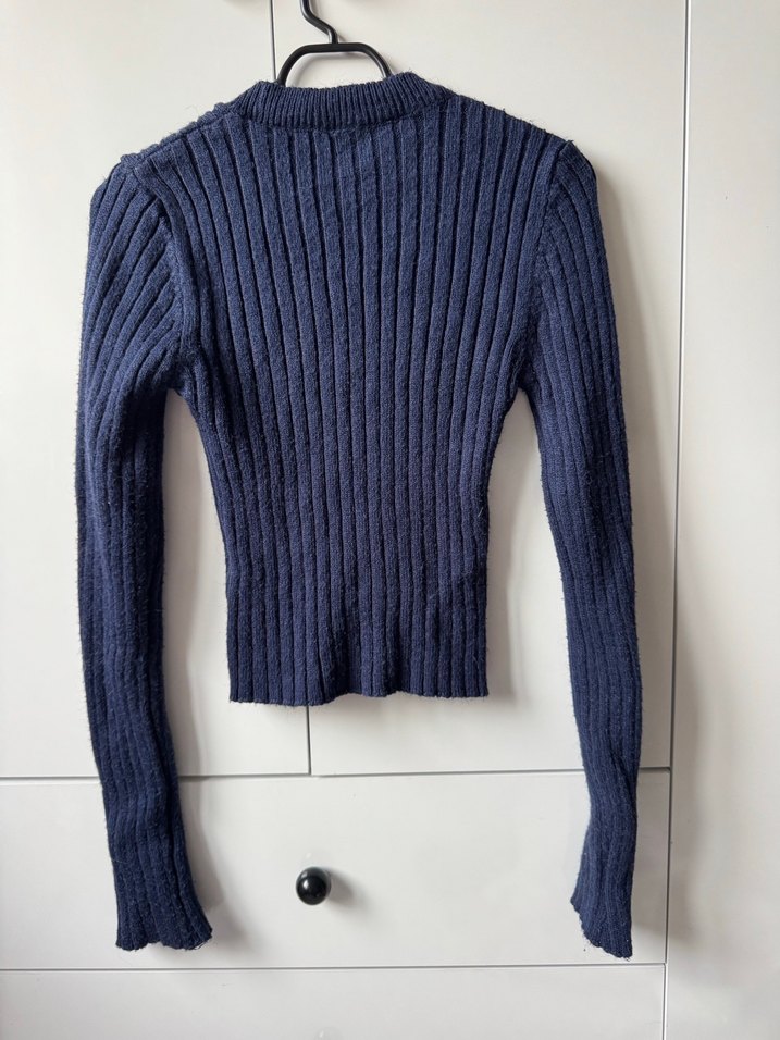 Mavi Triko Kadın Uzun Kollu Kazak - Görsel 2