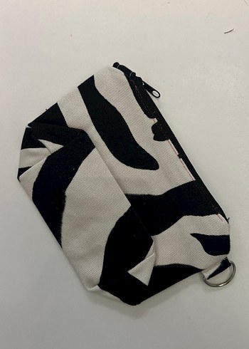 Zebra Desenli Fermuarlı Kadın Makyaj Çantası - Görsel 2