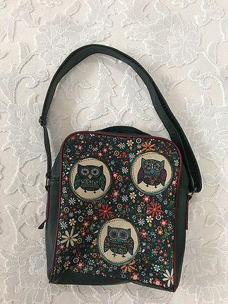 Baykuş desenli çanta 