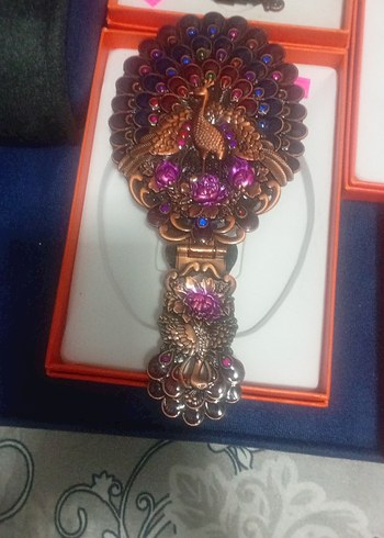 Boncuk İşlemeli Vintage Kadın Broş - Görsel 2