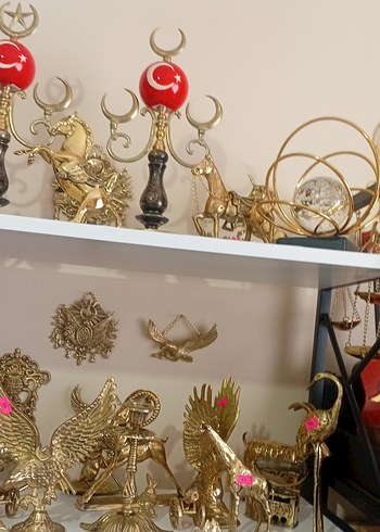 Altın Renkli Osmanlı Temalı Dekoratif Objeler - Görsel 9