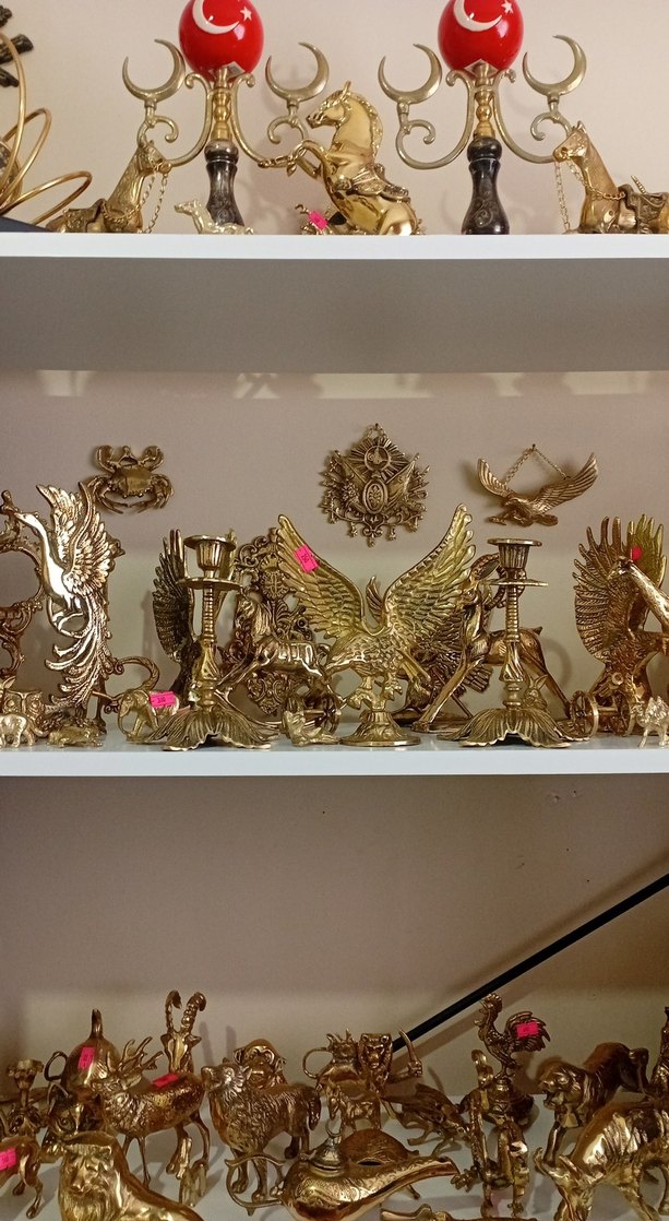 Altın Renkli Osmanlı Temalı Dekoratif Objeler - Görsel 2