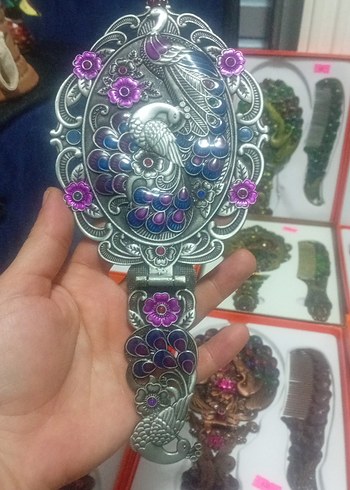 Rengarenk Payetli Bohem Vintage Kadın Broş - Görsel 2