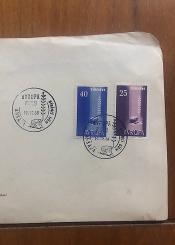 1958 Avrupa Konulu İlk Gün Zarfı - Görsel 3