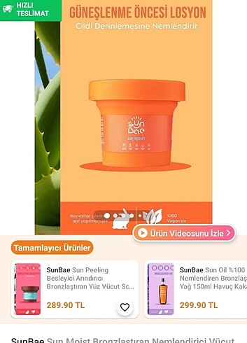 Sunbae marka Güneş bakım ürünleri 4 lü set