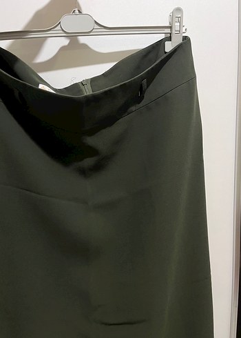 Kadın Haki Uzun Drapeli Etek - Görsel 4