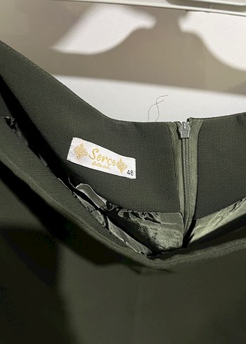 Kadın Haki Uzun Drapeli Etek - Görsel 3