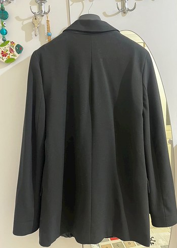 Siyah Düğmeli Kadın Blazer Ceket - Görsel 2