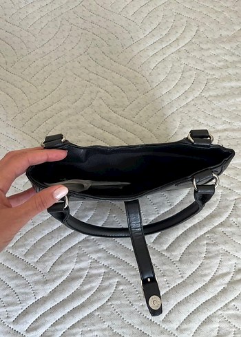 Klasik Siyah Deri Kadın Çanta - Görsel 3