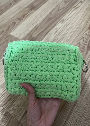 Örgü Kadın El Çantası Yeşil - Görsel 4