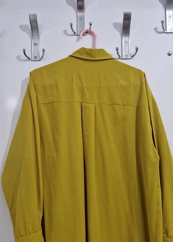 Yağ yeşili Uzun Kollu Kadın Gömlek - Görsel 4