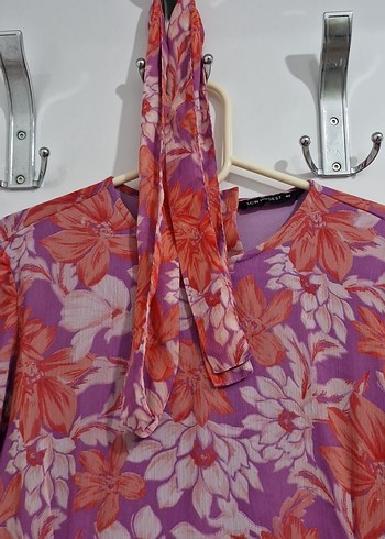 Uzun Bohem Çiçek Desenli Elbise - Görsel 3