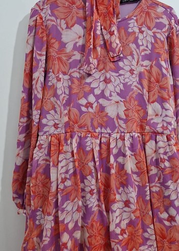 Uzun Bohem Çiçek Desenli Elbise - Görsel 2