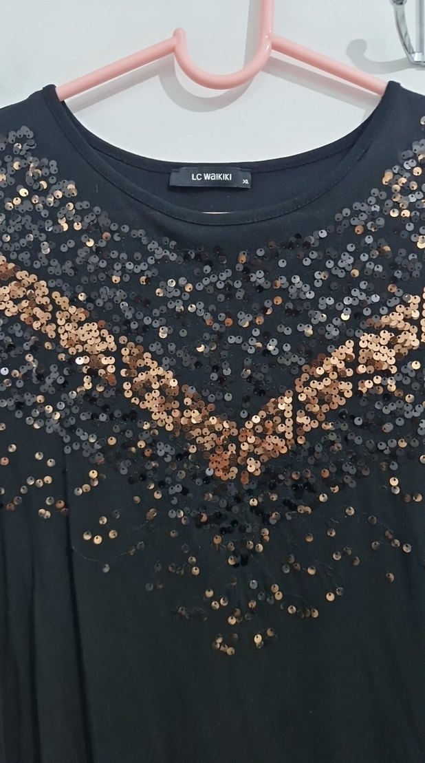 pullu Siyah Uzun Kollu penye tunik - Görsel 2