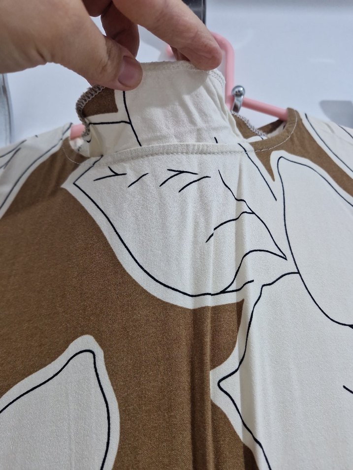 Bej Çiçek Desenli Uzun Bohem Elbise - Görsel 4