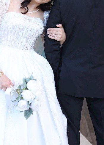 Uzun Kollu Prenses Gelinlik - Görsel 6