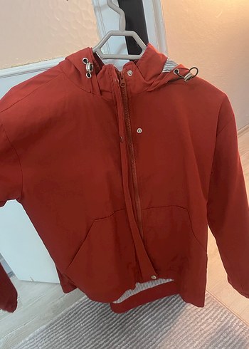 Kadın Parlak Kırmızı Midi Ceket - Görsel 3