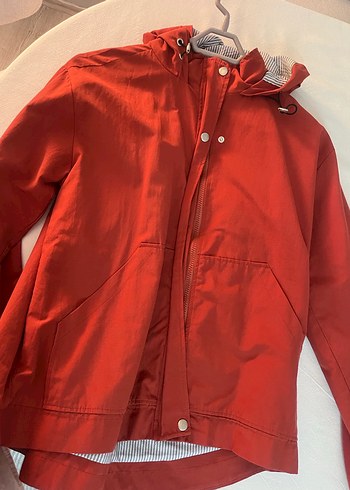 Kadın Parlak Kırmızı Midi Ceket - Görsel 2