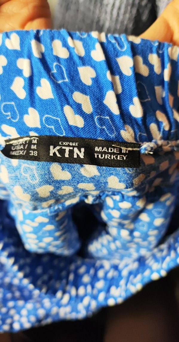 Mavi Mini Şort Etek, Fırfırlı, Bol Kesim - Görsel 3