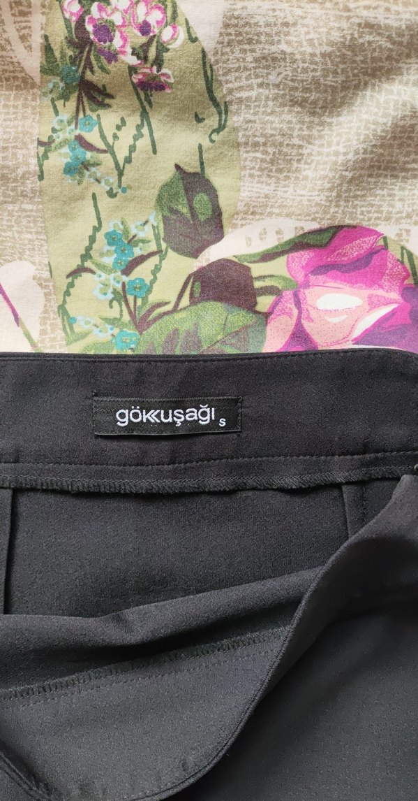 Siyah Mini Etek, Yırtmaçlı, Dar Kesim - Görsel 2