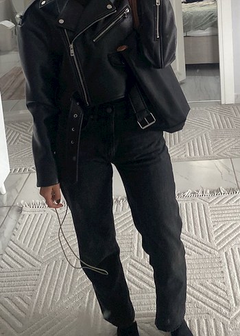 Antrasit Kadın Denim Pantolon - Normal Kesim - Görsel 2