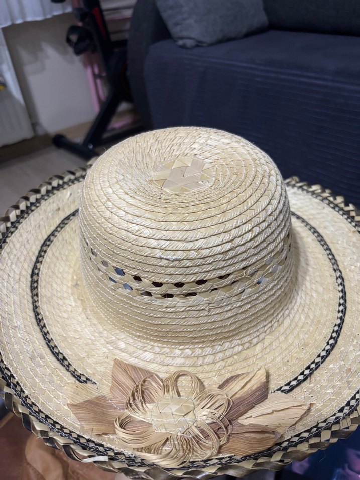 Bej Fırfırlı Bohem Kadın Şapka - Görsel 2