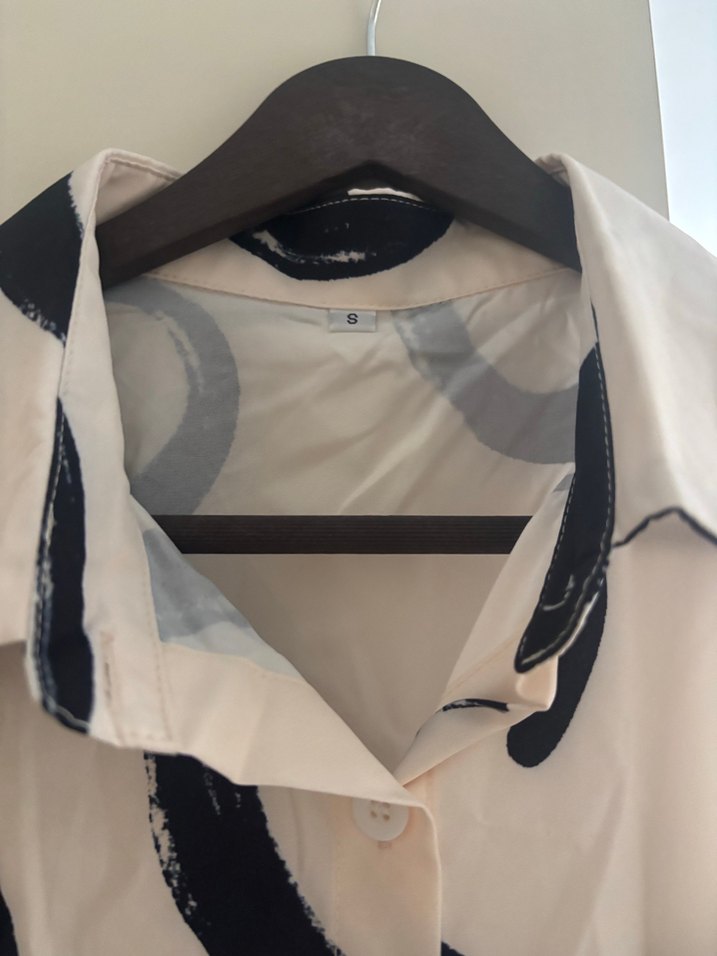 Bej Baskılı Kolsuz Keten Elbise - Görsel 3