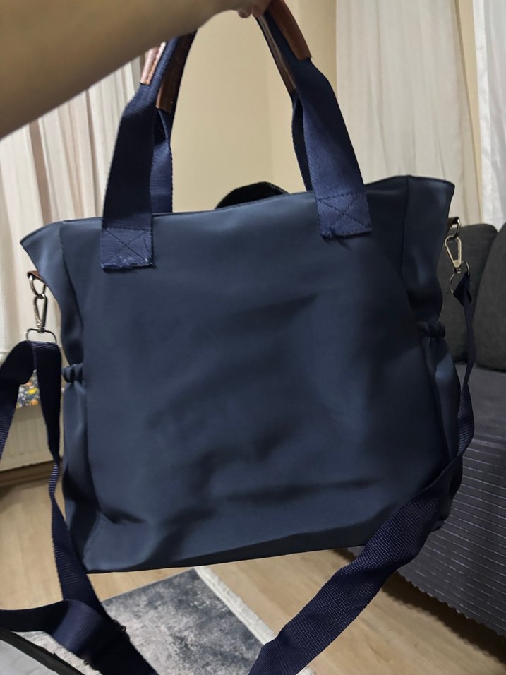 Mavi Deri Kadın Omuz Çantası - Görsel 2