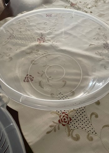 Bej ve Gri Plastik 2li süzgeç kabı - Görsel 2