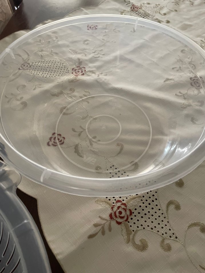 Bej ve Gri Plastik 2li süzgeç kabı - Görsel 2