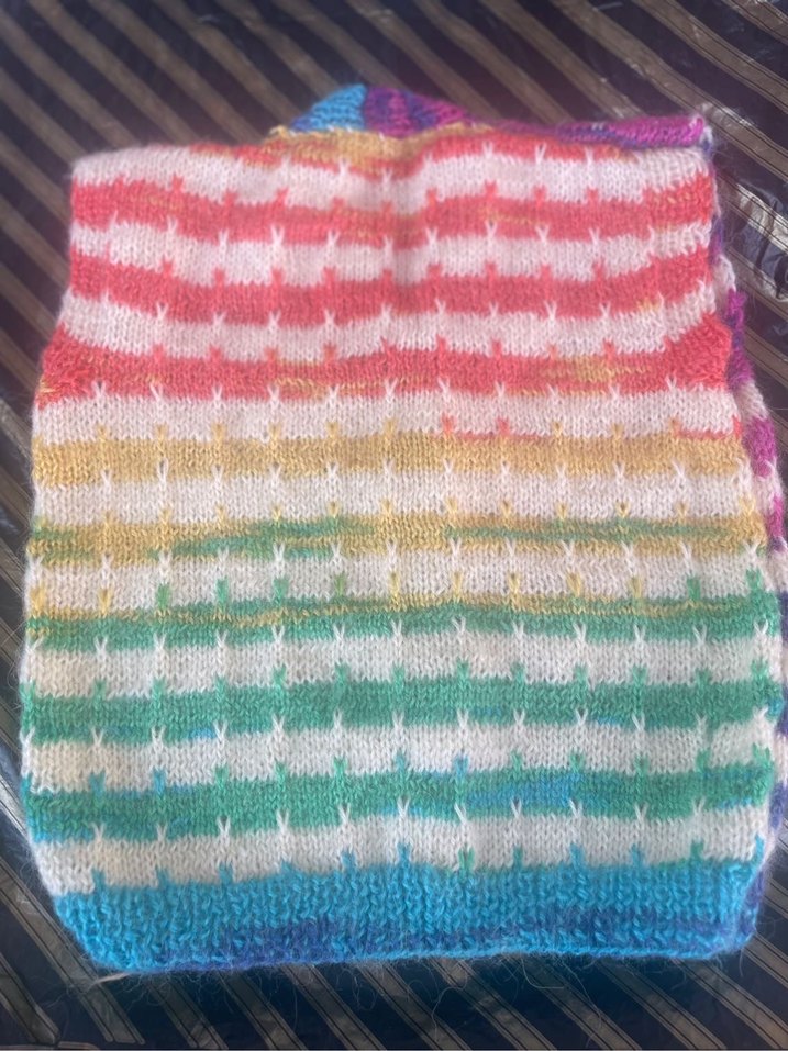 Kız Çocuk Çok Renkli Örgü Yelek - Görsel 2