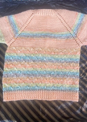 Kız erkek  için Çok Renkli Örgü Hırka - Görsel 4