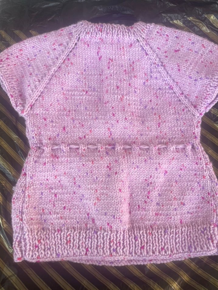 Pembe Örgü Kız Çocuk Hırka - Görsel 2