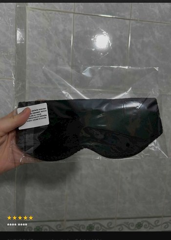 Siyah Elastik Gotik Kadın Uyku Maskesi - Görsel 2