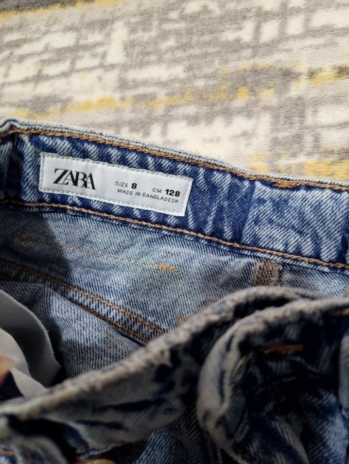 Zara tarz Bol Kesim Midi Kot Pantolon - Görsel 4