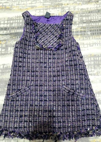 Zara Mor Örgü Midi Elbise - Görsel 2