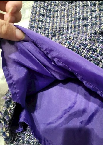 Zara Mor Örgü Midi Elbise - Görsel 4