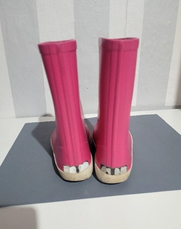 Pembe Kız Çocuk Lastik Bot - Görsel 4