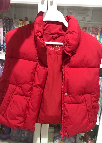 Zara Kırmızı Puf Yelek - Görsel 2