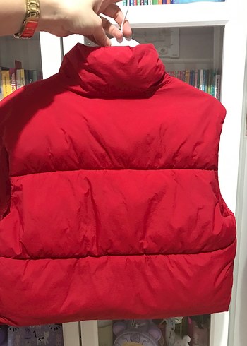 Zara Kırmızı Puf Yelek - Görsel 4