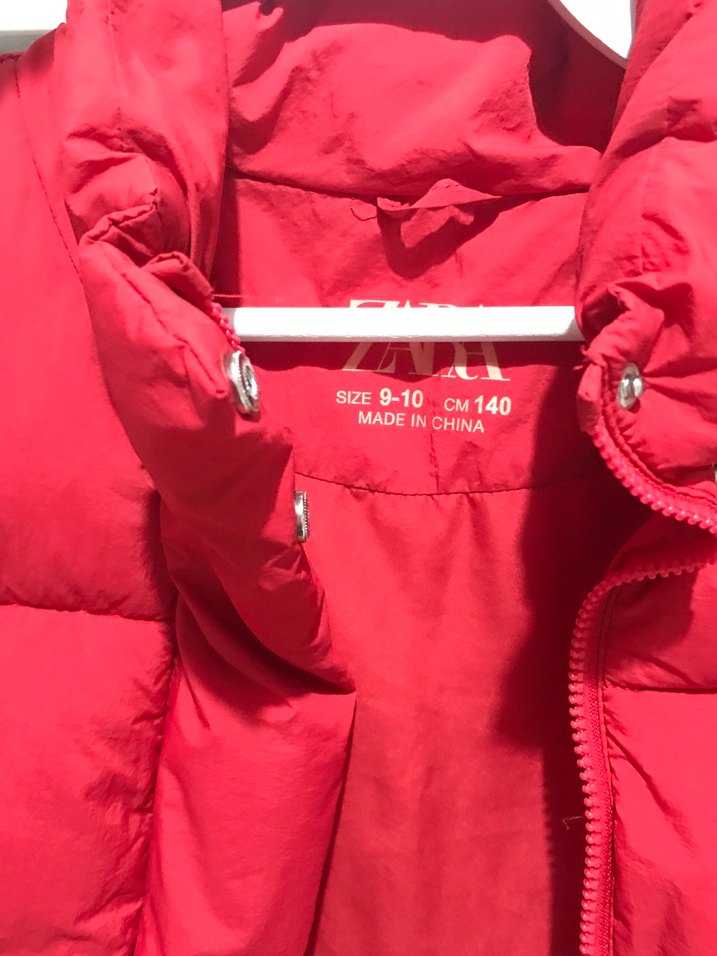 Zara Kırmızı Puf Yelek - Görsel 3