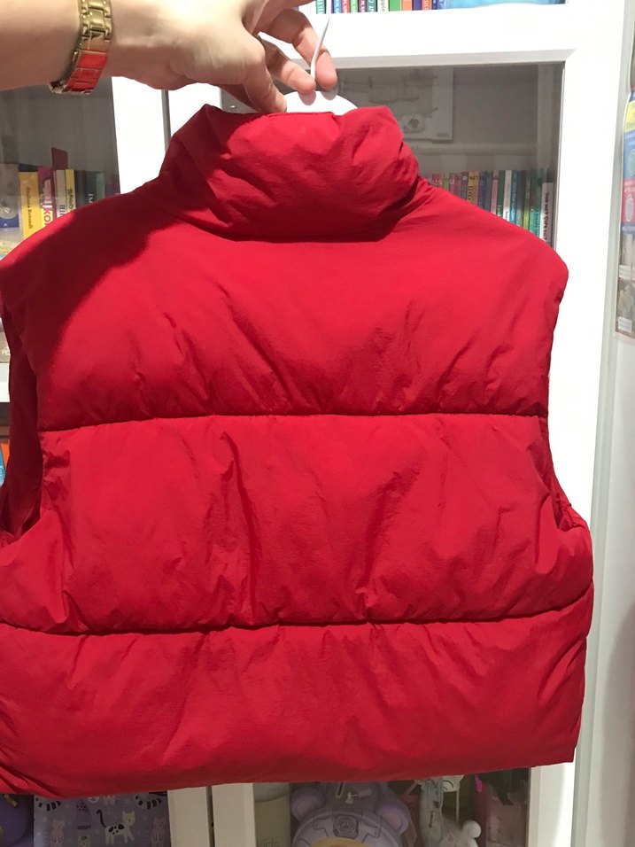 Zara Kırmızı Puf Yelek - Görsel 4